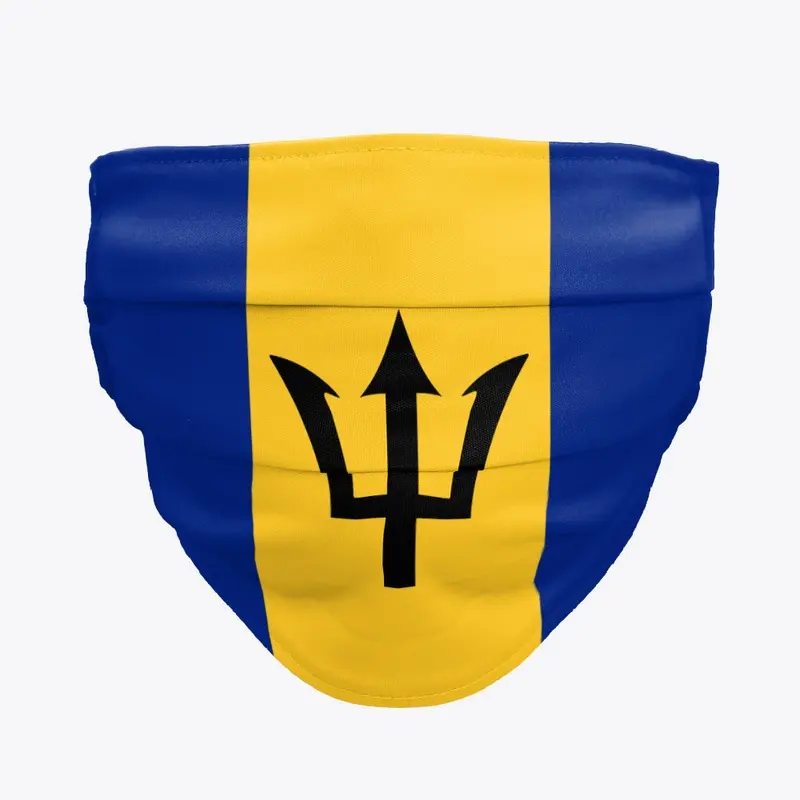 BARBADOS Flag face mask